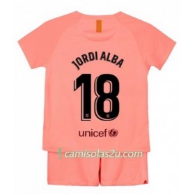 Camisolas de Futebol FC Barcelona Jordi Alba 18 Criança Equipamento 3ª 2018/19 Manga Curta
